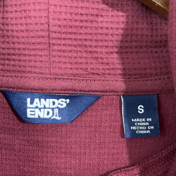 NEW Lands' End Womens S Burgundy Long Sleeve Funnel Neck Top - Picture 4 of 10